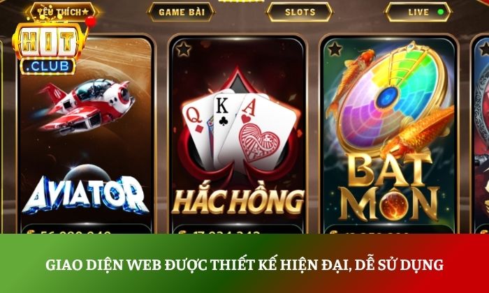 Giao diện web được thiết kế hiện đại, dễ sử dụng