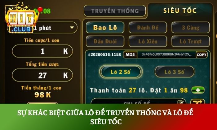 Sự khác biệt giữa lô đề truyền thống và lô đề siêu tốc